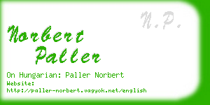 norbert paller business card